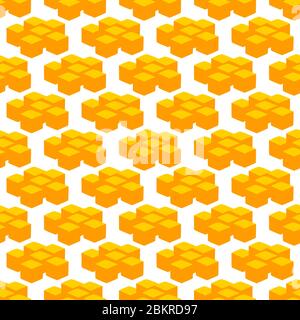 Illustrazione sul tema mango colorato grande senza cuciture, motivo di frutta brillante per la guarnizione. Modello di frutta costituito da un bellissimo mango senza cuciture. Semplice c Illustrazione Vettoriale