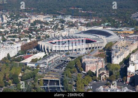 Francia, Parigi, Parc des Princes (vista aerea) Foto Stock