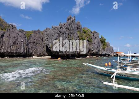 Filippine, Palawan, El Nido, arcipelago di Bacuit Foto Stock