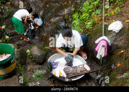 Filippine, Isola di Luzon, Provincia di Ifugao, Villaggio di Batad Foto Stock