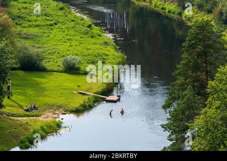 Lituania (Stati baltici), Contea di Utena, Anyksciai, Treetop Walk (Laju takas) Foto Stock