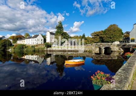 Francia, Finistere, Parco Naturale Regionale di Armorique, Huegoat, il fiume Argent Foto Stock