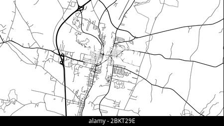 Mappa urbana vettoriale di Augusta, USA. Maine capitale dello stato Illustrazione Vettoriale