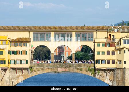 Ponte Vecchio (dettaglio), Firenze, Italia. Foto Stock