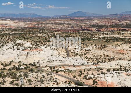 Vista dal Head of the Rocks Overlook, Utah, Stati Uniti. Foto Stock