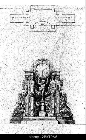 Hôtel de Monaco – Pendule - A.-J. Fédel. Foto Stock