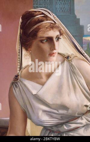 Hypatia di Julius Kronberg, 1889, dettaglio. Foto Stock