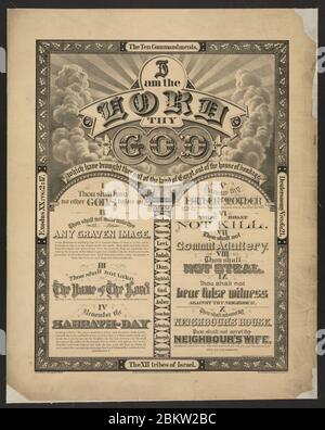 Io sono il Signore tuo Dio ... - disegnato con penna da Van Leeuwen. Foto Stock