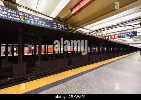 Stazione della metropolitana di 50th Street - New York City Foto Stock