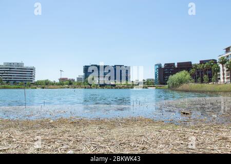 Municipio nel nuovo quartiere della città di Montpellier Foto Stock