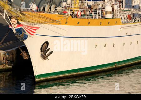 Nave a vela della Marina rumena Mircea, Constanta, Regione di Dobruja, Romania Foto Stock