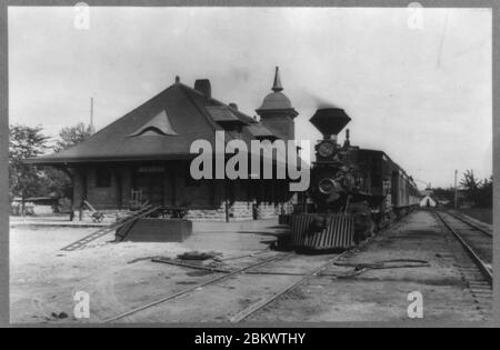 Idaho. Boise. Treno in piedi in linea breve Depot Foto Stock