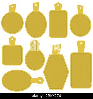Set di piastre da cucina isolate su sfondo bianco Illustrazione Vettoriale