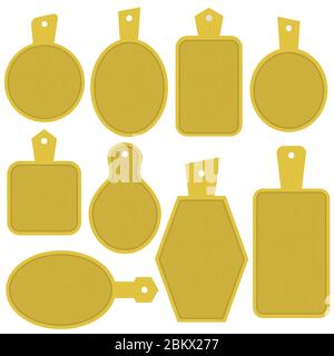 Set di piastre da cucina isolate su sfondo bianco Illustrazione Vettoriale