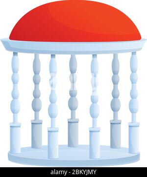 Patio gazebo icona. Cartoon di gazebo patio icona vettoriale per il web design isolato su sfondo bianco Illustrazione Vettoriale