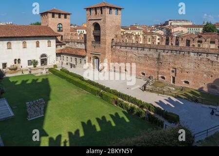 Castello di Castelvecchio, Verona, Veneto, Italia Foto Stock