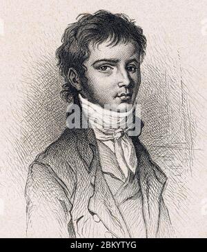 LUDWIG van BEETHOVEN (1770-1827) compositore tedesco circa il 1800 Foto Stock
