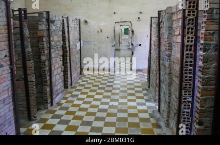 Museo del crimine genocidio 'Tuol Sleng' S-21 Museo del genocidio ( Phnom Penh- Cambogia) Foto Stock