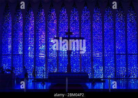 Santuario del Dom Bosco, 1970, Carlos Alberto Naves, Brasilia, Brasile Foto Stock