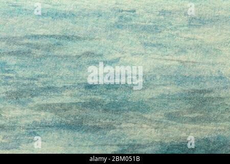 Astratto arte sfondo chiaro turchese colori. Pittura acquerello su tela con sfumatura verde. Frammento di disegno ciano su carta con motivo a forma d'onda Foto Stock