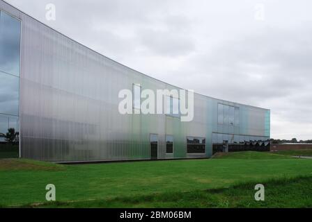 2000s Transparcent Polycarbonate Chilling Laban Centre, King Charles Court, Greenwich Peninsula, Londra SE10 9JF di Herzog & de Meuron Foto Stock