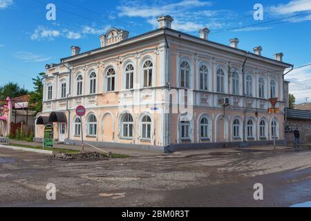 Edificio d'epoca, 19 ° secolo, Mausinsk, Krasnoyarsk Krai, Russia Foto Stock