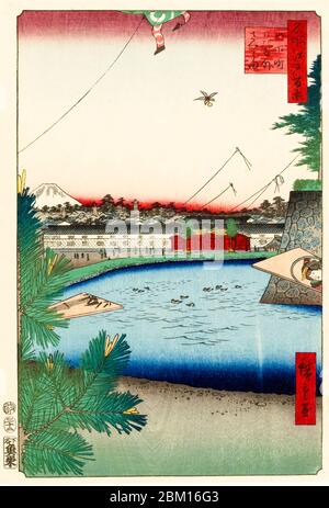 Utagawa Hiroshige, Hibiya e Soto-Sakurada da Yamashita-cho, dalla serie cento famose viste di Edo, stampa in blocco di legno, 1857 Foto Stock