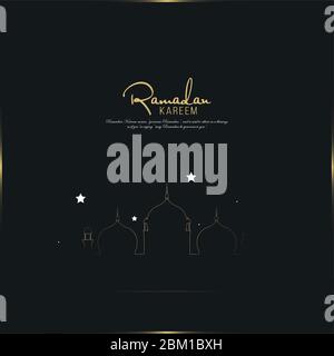 Ramadan Kareem cartolina di auguri. Celebrazioni del festival EID Mubarak Illustrazione Vettoriale