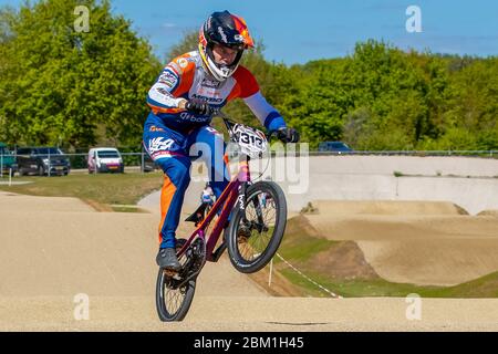 5 maggio 2020 Papendal, i Paesi Bassi prima ad allenare i piloti olandesi BMX dopo il blocco corona Niek Kimmann Foto Stock