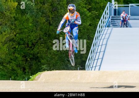 5 maggio 2020 Papendal, i Paesi Bassi prima ad allenare i piloti olandesi BMX dopo il blocco corona Jay Schippers Foto Stock