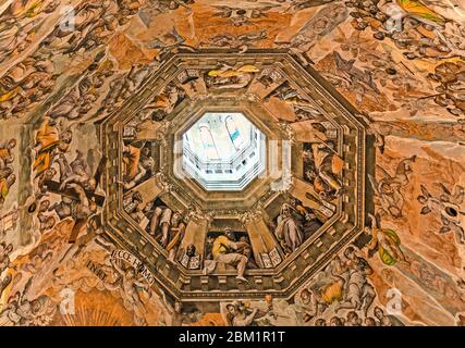 l'interno della cupola del duomo, il duomo di firenze, firenze, toscana, italia. Foto Stock