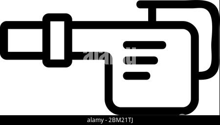 illustrazione del profilo vettoriale dell'icona del soffiatore di gas portatile Illustrazione Vettoriale