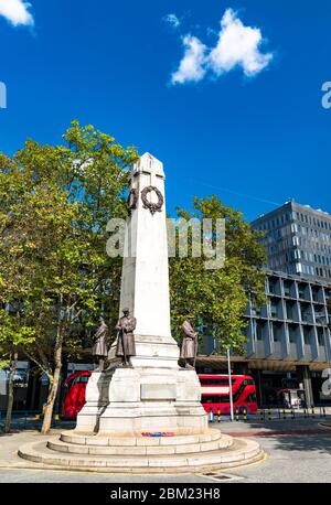 Il London and North Western Railway War Memorial alla stazione ferroviaria di Euston a Londra Foto Stock