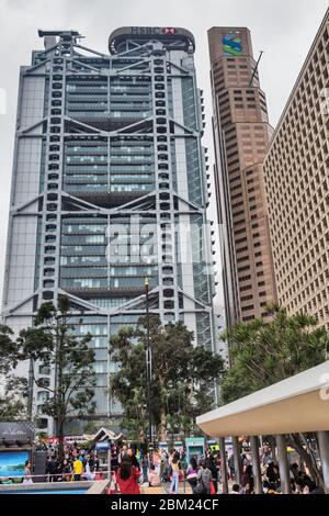 HSBC Building, 1985, Norman Foster, Hong Kong, Cina Foto Stock