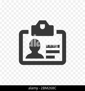 Icona della scheda di identificazione. Illustrazione vettoriale di scorta isolata su sfondo bianco. Illustrazione Vettoriale