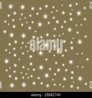 Abstract bianco moderno seamless pattern con stelle d'oro. Illustrazione Vettoriale.sfondo lucido. La consistenza della lamina d'oro. Illustrazione Vettoriale