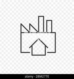 icone di settore, fabbrica, gestione, business. Illustrazione vettoriale in stock isolata su sfondo bianco. Illustrazione Vettoriale