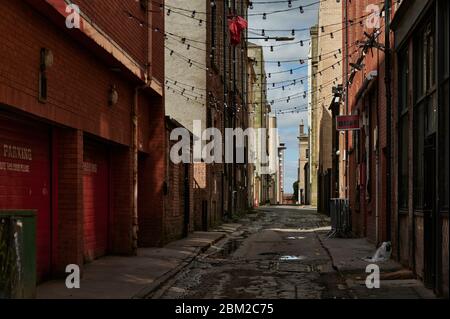 Un sabato nel centro di Glasgow durante il periodo di chiusura Foto Stock