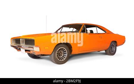 Famosa auto 'General Lee' dai duchi di Hazzard, replica. Foto Stock