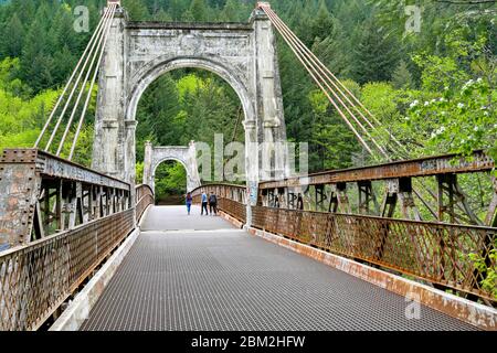 Originale Alexandra Bridge, Fraser River, British Columbia, Canada Foto Stock