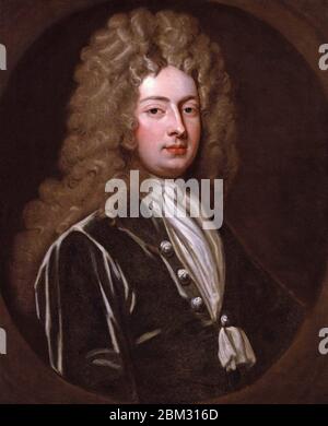 WILLIAM CONGREVE (1670-1729) drammaturgo e poeta inglese dipinto nel 1709 da Godfrey Kneller Foto Stock
