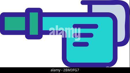 illustrazione del profilo vettoriale dell'icona del soffiatore di gas portatile Illustrazione Vettoriale