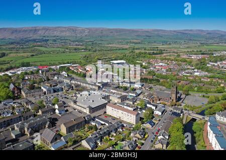 Vista aerea del drone di Kirkintilloch East Dunbartonshire Foto Stock