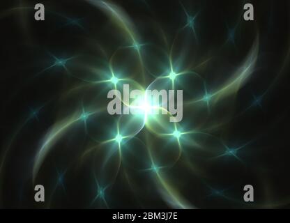 Sfondo frattale astratto - forme fatte di trame frattali Foto Stock
