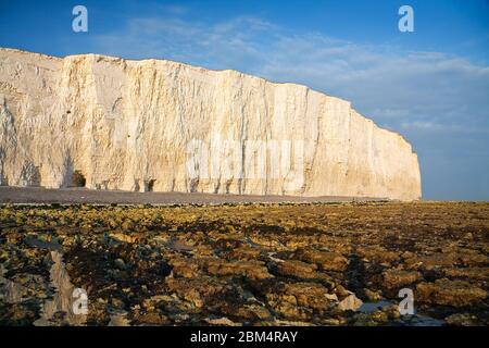 Sette sorelle scogliere in East Sussex, Regno Unito. Foto Stock