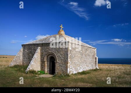 Cappella di St Aldhelm a Dorset, Regno Unito. Foto Stock