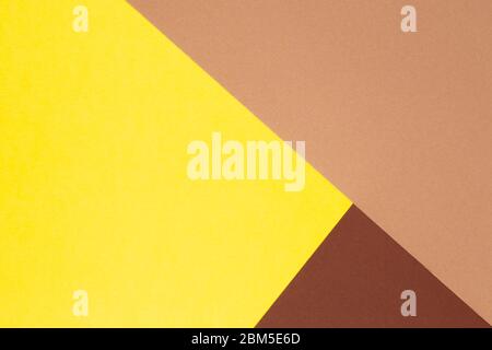 Carte astratte a colori geometria composizione sfondo con toni marrone, beige e giallo Foto Stock