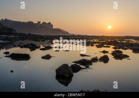 Culzean Castello tramonto, Ayrshire, NTS Foto Stock