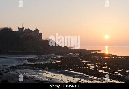 Culzean Castello tramonto, Ayrshire, NTS Foto Stock