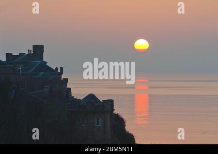 Culzean Castello tramonto, Ayrshire, NTS Foto Stock